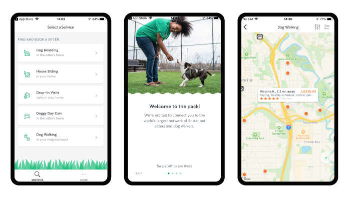 on-demand dog walking app